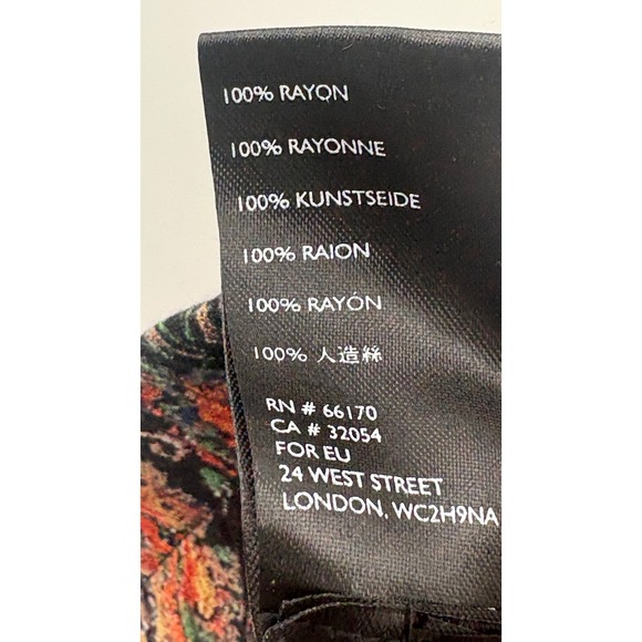 Free People Pants Begonia Women XS Harem Balloon Boho Paisley Black Orange - Picture 13 of 14